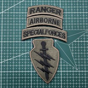 US Lightning Special Commando Velcro Label Us Camouflage Uniform Embroider Armband Tactical Morale Medal Badge Stickers