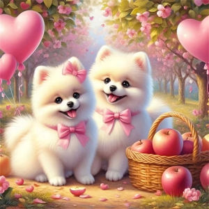 HUACAN Diamond Painting Kits Cat Dog Animal Mosaic Full Square Round Drill Diamond Art Rose Flower Home Decor Rhinestones