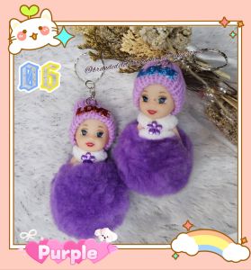 GANTUNGAN KUNCI BAYI BULU POM-POM / GANTUNGAN KUNCI BONEKA LUCU / GANTUNGAN KUNCI BARBIE / CUTE BABY KEYCHAIN / KYN6524