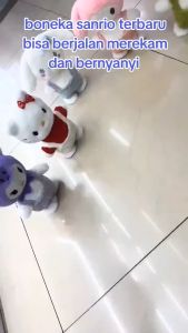 Mainan Boneka Lucu Sanrio Kuromi Melody: Menari berjalan dan Berbicara dan Musik