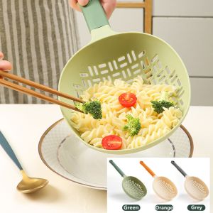 Silicone Pasta Draining Colander Large Capacity Leak Spoon Strainer Creative Cooking Spatula Kitchen Tool