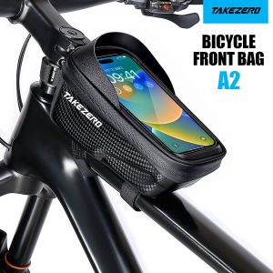 TAKEZERO A2 Mountain Bicycle Bag - Hard Shell EVA Front Bar Bag for Road Bikes Mobile Phone Handlebar Bag - Cycling Equipment