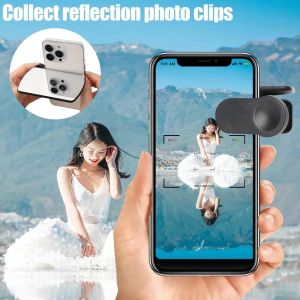 Upgraded Smartphone Camera Mirror Reflection Clip Kit Adjustable Mirror Reflector Phone Lens Reflecting Selfie Vlog Shooting Artifact