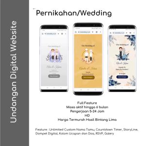 Undangan Pernikahan Digital Website Online Tanpa Foto Desain Floral Elegan Preserved Flower Themes - Lazada