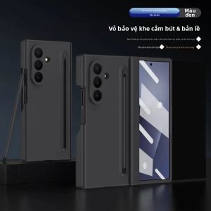 Ốp Điện Thoại Samsung Galaxy Z Fold Ultra Cao Cấp Dạng Gấp Ba Kèm Kính Cường Lực Bảo Vệ Màn Hình Trước & Bao Đựng Bút S Pen Chống Sốc Chất Liệu Nhựa
