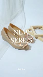 Sara Sara Gemma Sepatu Kerja Flatshoes Wanita Sepatu Balet Balance Cewek Bahan Jelly