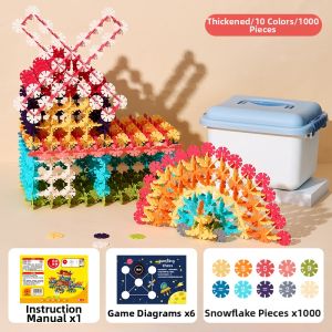 LELEYU | Extra Thick Large Snowflake Pieces Educational Building Toy