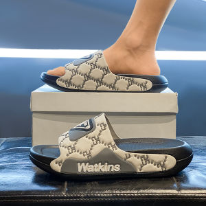 Maikeqiao Mens Slippers Casual Beachwear Anti-slip Wear-resistant Sporty Flip Flops Large Size Outdoor Slippers