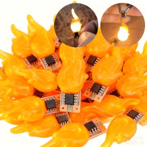 100~1PCS Wholesale DC3V-5V Led COB Flash Candles Edison Flame Warm White 2200K LED Filament Diode DIY Christmas Party Decoration