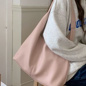 กระเป๋าใต้วงแขนสไตล์เกาหลีสำหรับผู้หญิง กระเป๋าสะพายไหล่ทรงโท้ททันสมัย ความจุขนาดใหญ่ เหมาะสำหรับนักเรียน นักศึกษา ใช้เดินทางและพักผ่อน