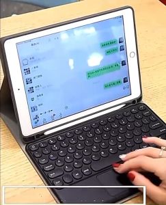 Casing Keyboard Trackpad Samsung Tab A8 LTE 10.5 X200/X205 Book Cover Wireless Tombol Persegi