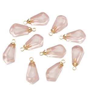10 Chiếc Mặt Dây Chuyền Nhựa Hạt Lựu Đỏ/hồng Để Làm Đồ Trang Sức DIY - Bùa Hộ Mệnh Cho Dây Chuyền Bông Tai Vòng Tay