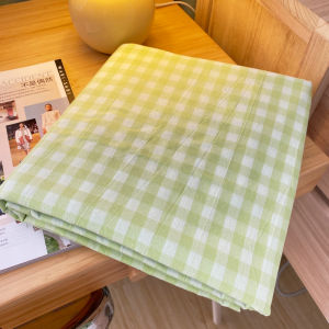 Yarn-Dyed Small Gingham Bed Sheets One-Piece Pure Cotton 100 Cotton Single Dormitory Three-Piece Set Bare Sleeping Quilt Cover Pillowcase Quilt Sheet