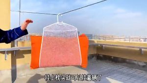 Pillow Drying Net Medium Size Stuffed Plush Dolls Toys Hanger Dry Rack Clip Foldable Double Layer Household