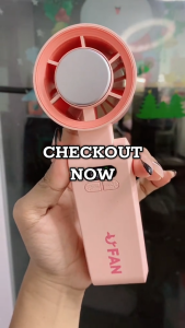 Jiditech Mini Fan Foldable Handheld/Stand/Neck-hanging Fan 199 Speed Rechargeable Fan Turbo Fan