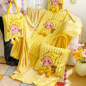 TANLUXIONG | Cute Star People Design Flannel Blanket Pillow 2in1