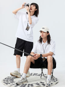 เสื้อยืดคอโปโลผ้าฝ้ายแท้ 240 กรัม แขนสั้น ทรงหลวม สำหรับทั้งชายและหญิง คอกลม สีพื้น ทรงพื้นฐาน ฤดูร้อน เสื้อยืดคอกลม