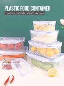 Microwave Safe Stackable Food Storage Container Set-Leakproof Airtight Space-Saving Square/Rectangular/Round Container