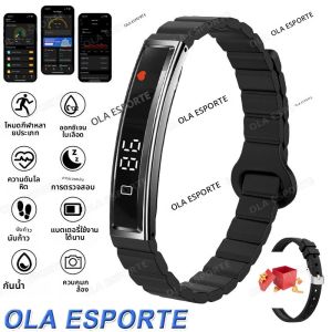 ใหม่กีฬาสร้อยข้อมือสมาร์ทกันน้ําท่าทางควบคุม Heart Rate เลือดออกซิเจน Sleep Monitor Pedometer หน้าจอ Smartwatch 2025