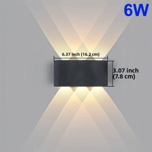 Đèn Tường Ngoài Trời LED Chống Nước Hiện Đại AC85-265V 6W 10W Trang Trí Đương Đại Cho Phòng Ngủ Lối Đi Phòng Trưng Bày Phòng Khách
