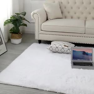 Furry Carpet Living Room Mat Modern Bedroom Nordic Style Decoration Carpet Large Size Black Gray White Non Slip Childrens Rugs