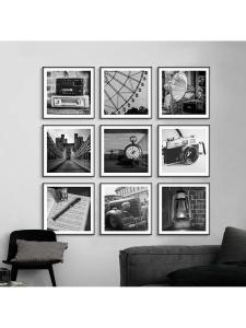 FENGHONGTAO | Black and White Retro Photo Wall Decor