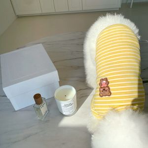Autumn New Teddy Bottoming Shirt Bichon Pomeranian VIP Cat Cat Small Size Dogs Dog Clothes Striped T-shirt