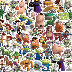 Disney | Bộ 50 Disney Toy Story Buzz Lightyear Miếng Dán Chống Thấm Nước Ngoài Hành Tinh Thân Cây Anime Tường Báo Cho DIY Ván Trượt Hành Lý Laptop