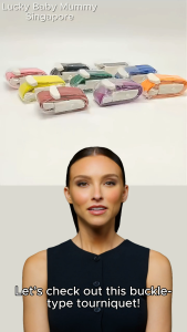 Buckle Type Tourniquet Medical Emergency Strap/40cm Elastic Band for Blood Draw First Aid【RainbowCulture】