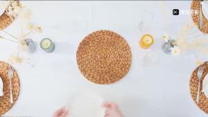 Set of 6 30cm Round Handwoven Rattan Placemats Heat Insulation Natural Wicker Woven Table Pot Mats For Dining Home Wedding Decor