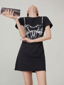 XIAODADEHUA | Design Sense Casual Slim Fit T-Shirt Dress