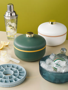 Home Use Silicone Ice Tray with Lid Ice Cube Storage Box Commercial Quick Freezer Ice Ball Maker Kitchen Cooking Utensils