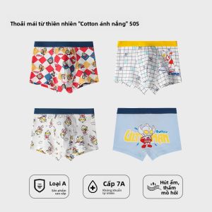 Quần lót MiiOW cho trẻ em làm  vải cotton thoáng khí kháng khuẩn không bó sát