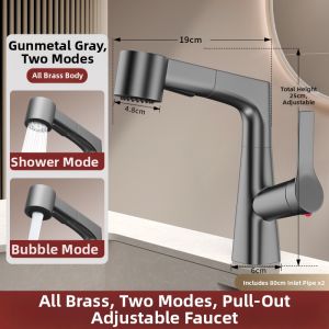 YALANDENG | Hot & Cold Pull Out Full Copper Faucet