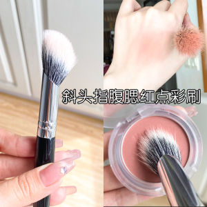 แปรงบลัชออนทรงชายจอบขนสัตว์นุ่มแบบลำลองสำหรับเครื่องสำอางแต่งหน้า