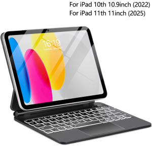 Magic Style Case Keyboard for iPad 2025 11th Generation 11 inch A16 A3354 A3355 for iPad 2022 10th Gen 10.9 A2696 A2757 Cover