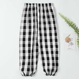 Childrens Anti-Mosquito Pants Boys Cotton Silk Summer Girl Thin Adult Home Outwear Artificial Cotton Baby Lantern Pajama Pants