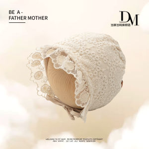 Princess Style Baby Girl Hat with Lace Ear Protection for Infants Spring Autumn Korean Style Newborn Court Hat Breathable Cotton