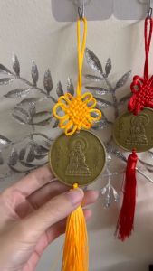Dây treo phong thủy đồng xu quan âm vật phẩm phong thủy bình an