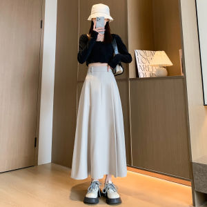 MiiOW | กระโปรงสั้นทรงเอเอวสูงทรงเอทรงเอแฟชั่นฤดูใบไม้ร่วง 2025 กระโปรงยาวคลุมเข่าสไตล์ใหม่สำหรับผู้หญิง กระโปรงทรงเอเอวสูง