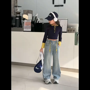 SETELAN ANAK PEREMPUAN 2TONES BAJU REMAJA CEWEK CASUAL MODIS NEW FASHION IMPORT
