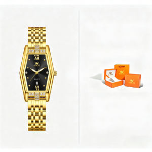 OLEVS | Luxury Square Green Watch Women