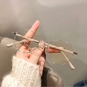 Kính mát thời trang nữ KN001 kính râm gọng tròn chống ánh sáng xanh phong cách Hàn Quốc