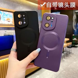 Applicable to OPPO FiNDX5 metallic paint liquid magnetic mobile phone case VIVoIQOO8 with lens film Xiaomi Mix4 h2607069