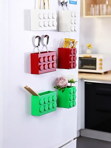 Magnetic Kitchen Storage Box Household Kitchen Storage Magnetic Refrigerator Door Shelf Storage Box