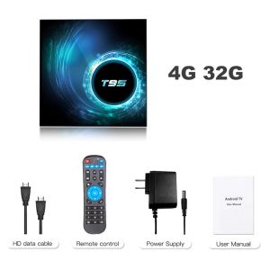 ATV T95 Smart TV Box Android 16 Allwinner H313 128GB Dual Wifi Bluetooth 6 Google Assistant Streaming Media Player Set Top Box