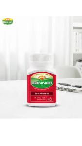 Banner Soy Peptide + Vit B1B2B6+L-Theanine แบนเนอร์ ซอย เปปไทด์ 60 แคปซูล [2 ขวด] AA 5103 สีแดง ซ่อมแซมส่วนที่สึกหรอ คืนร่างกายให้สดใส ไม่เพลีย พร้อมลุยงาน