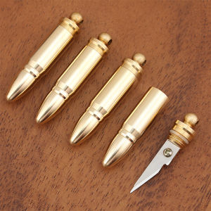 Sáng Tạo Đồng Đầu Đạn Lưỡi Dao Đồng Rỗng Viên Đạn Đa Năng Hộp Thư Móc Khóa Chìa Khóa Xe Ô Tô Mặt Dây Chuyền Nam Phụ Kiện