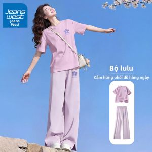 Jeanswest | Bộ Quần Áo Lụa Đá Có Cảm Giác Mát Mẻ Cho Phụ Nữ Mặc Thường Ngày Mùa Hè