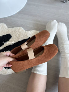 Red Mary Jane Flat Bottom Soft Sole Womens Shoes Simple Strap Retro Style Casual Fashion Slip-On round Toe Flat Heel Shoes